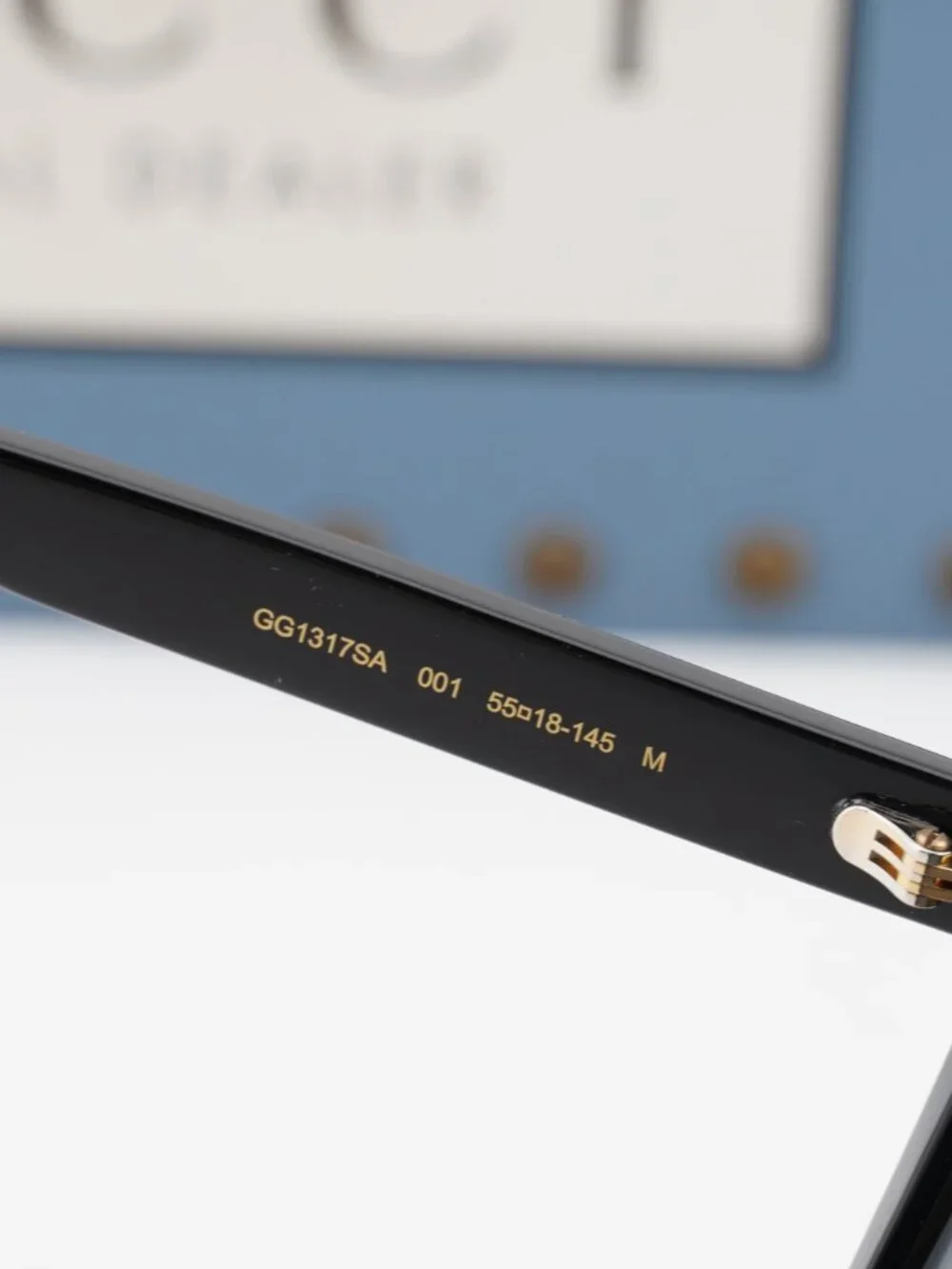 Gucci GG1317SA 001 Square Sunglasses - Black/Grey
